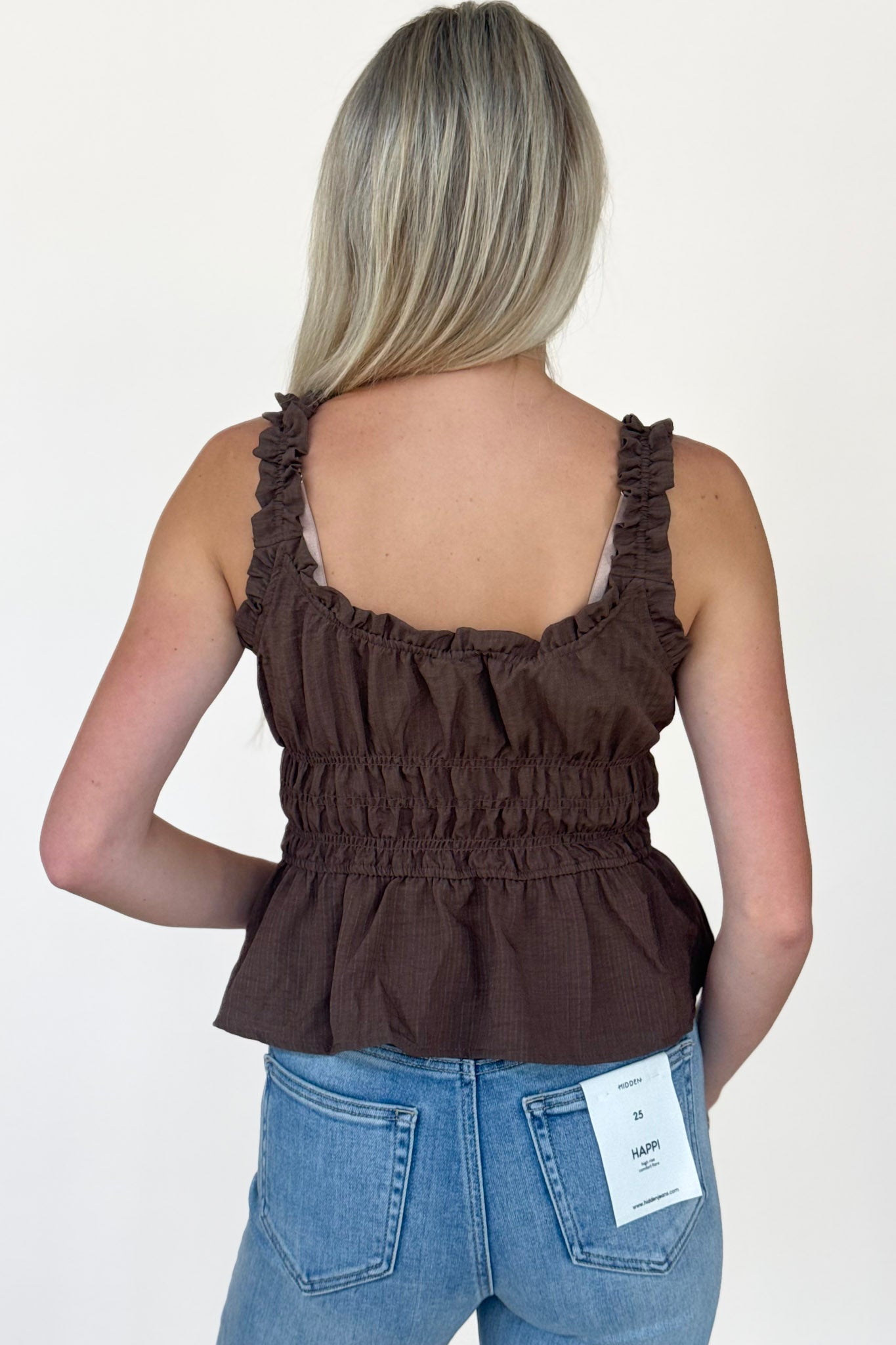 hannah Ruffle Tank Top