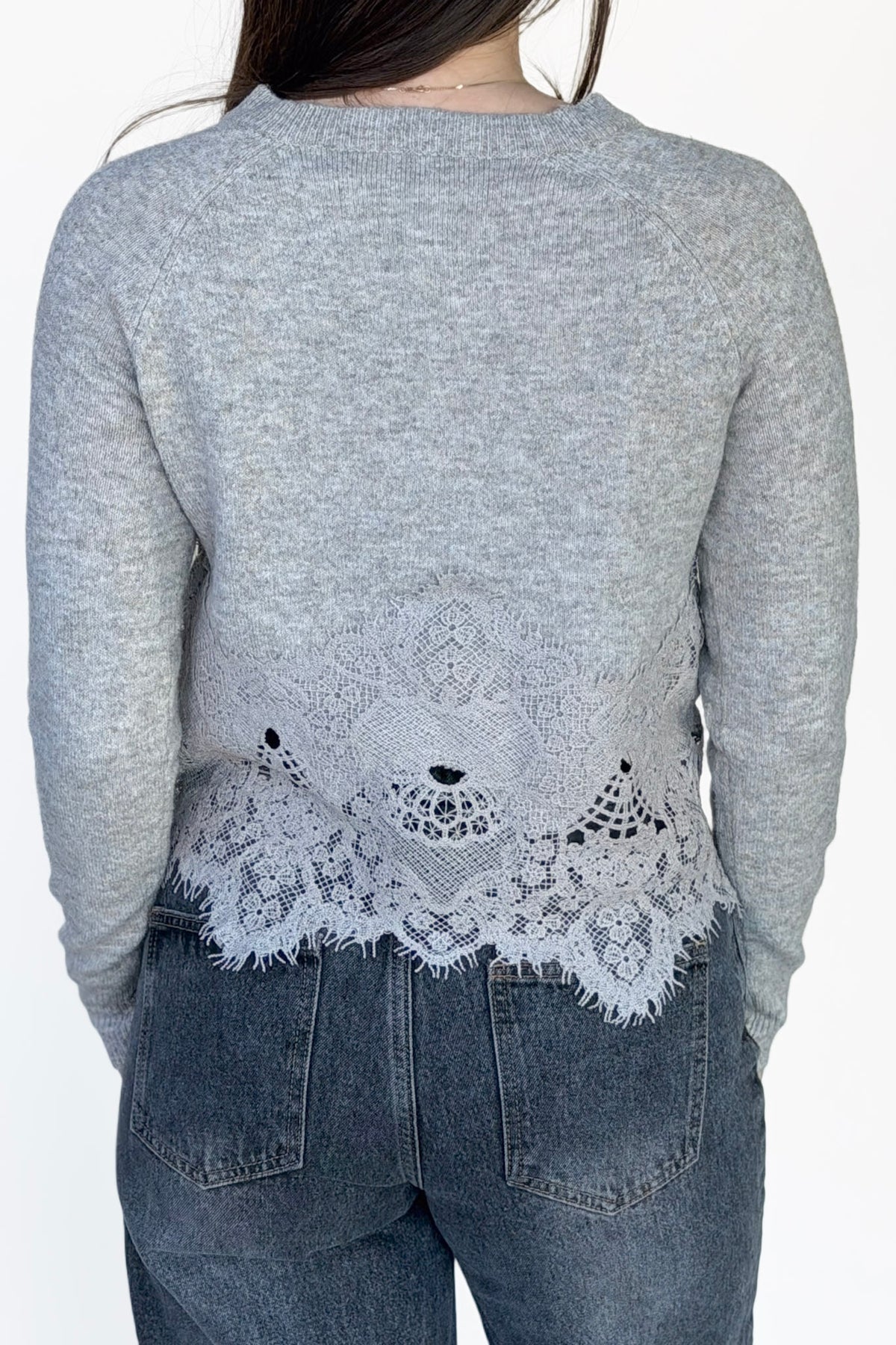 Scarlett Lace Trim Cardigan