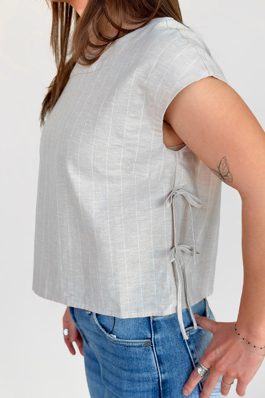 Lillie Stripe Linen Top