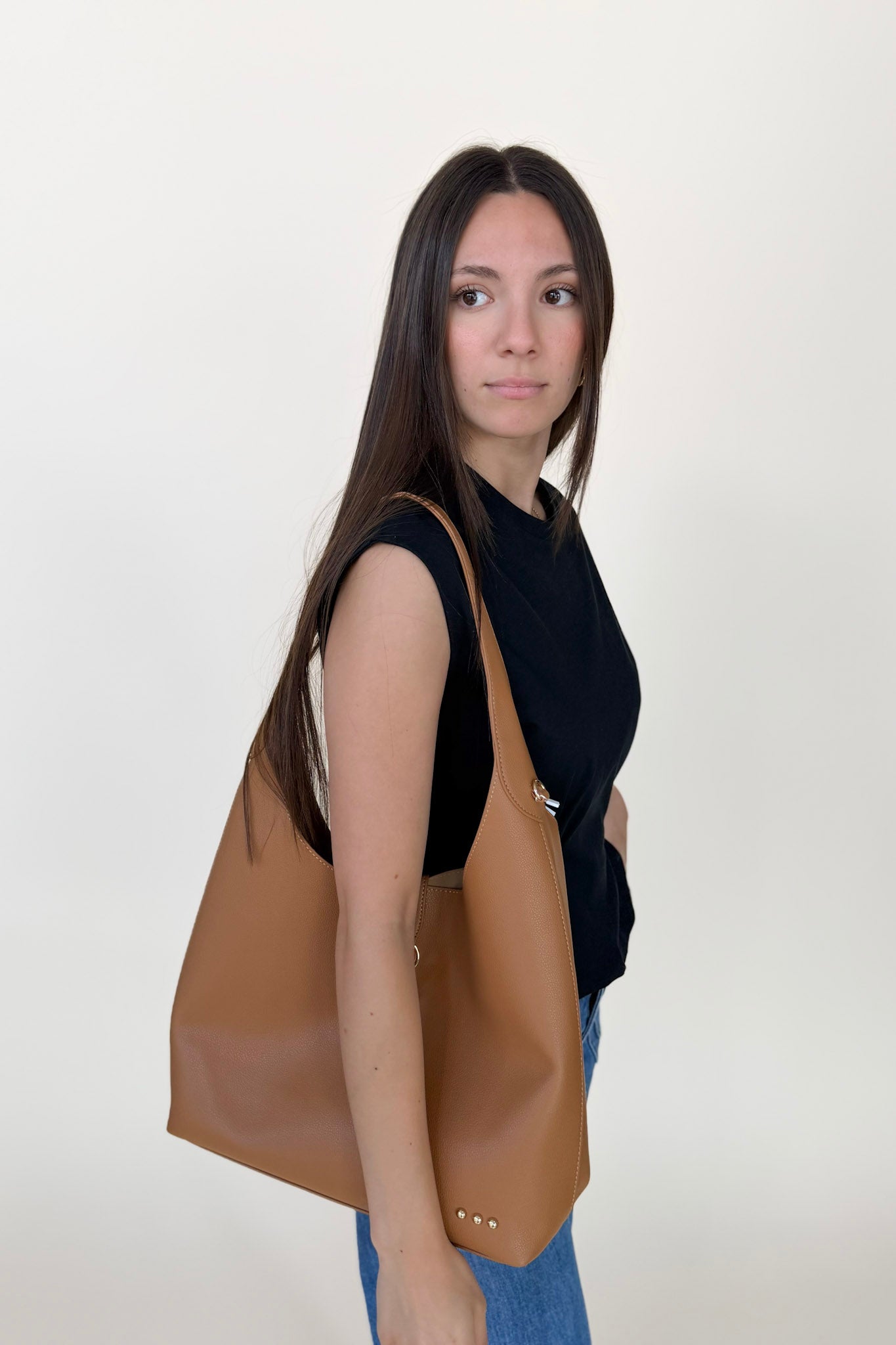 Haddie Hobo Vegan Leather Tote