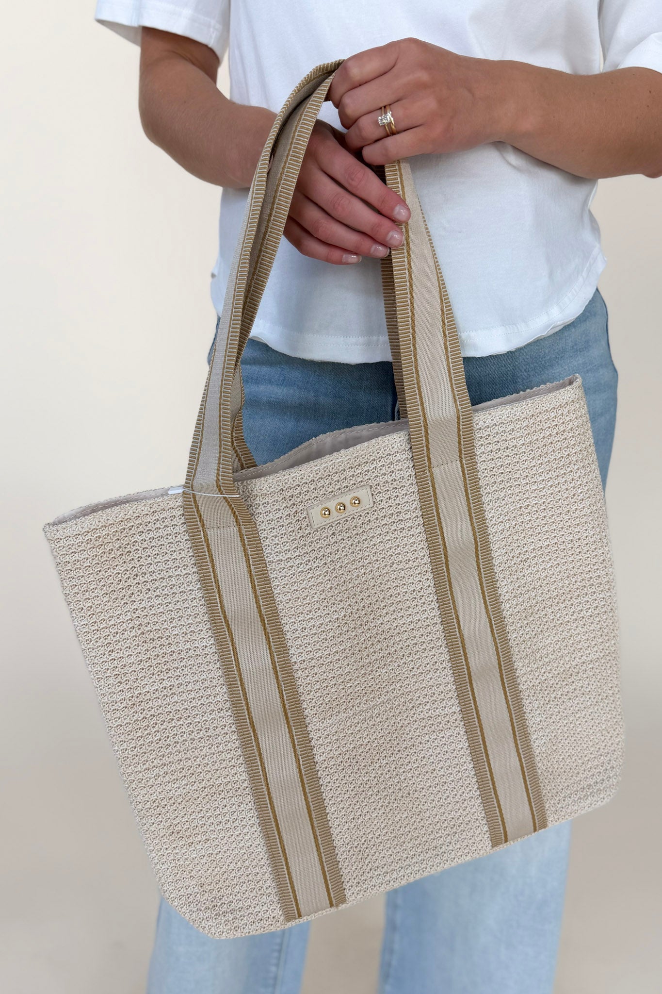 Ruby Raffia Tote Bag