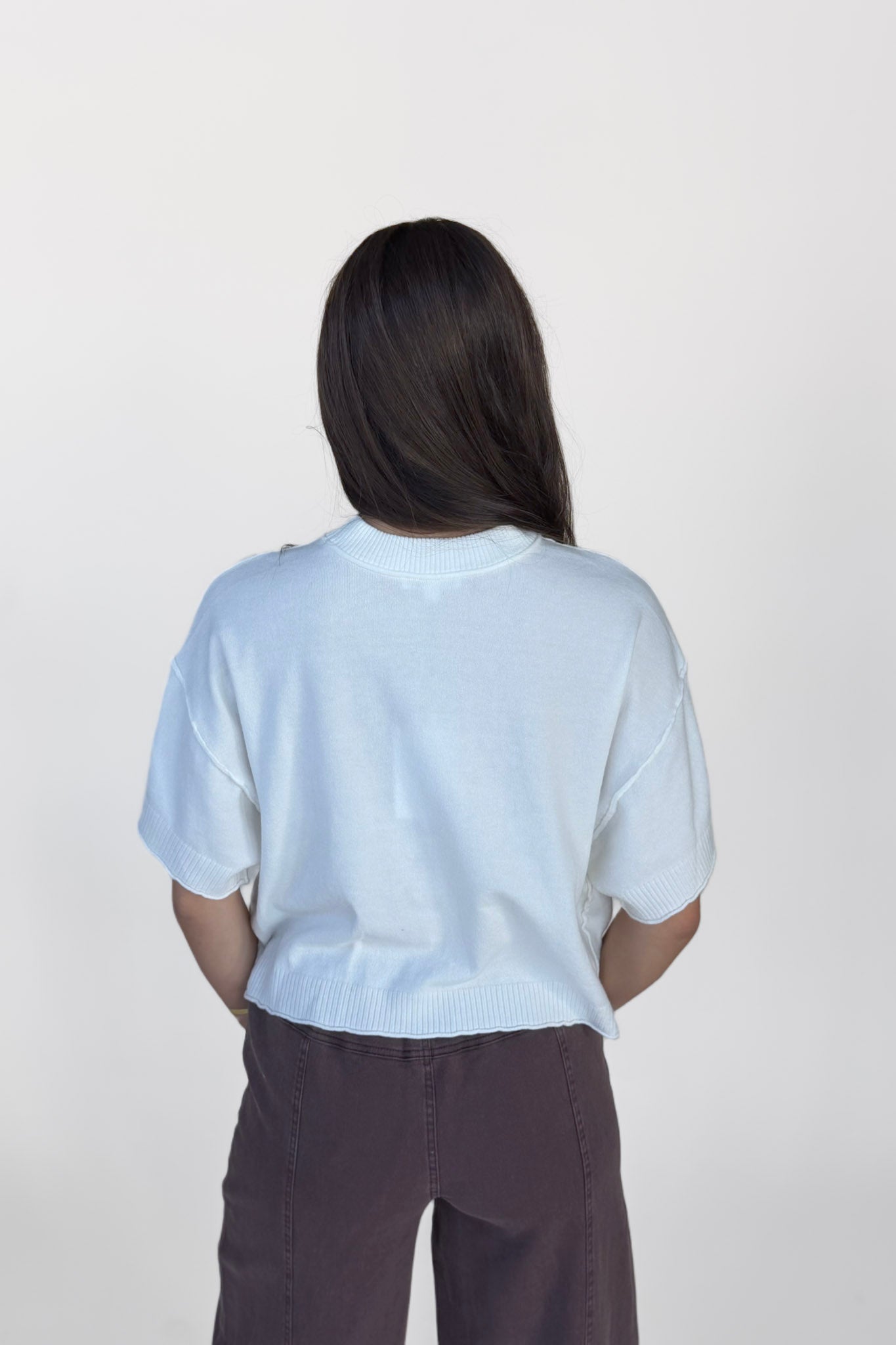 Brady Cropped Sweater Top