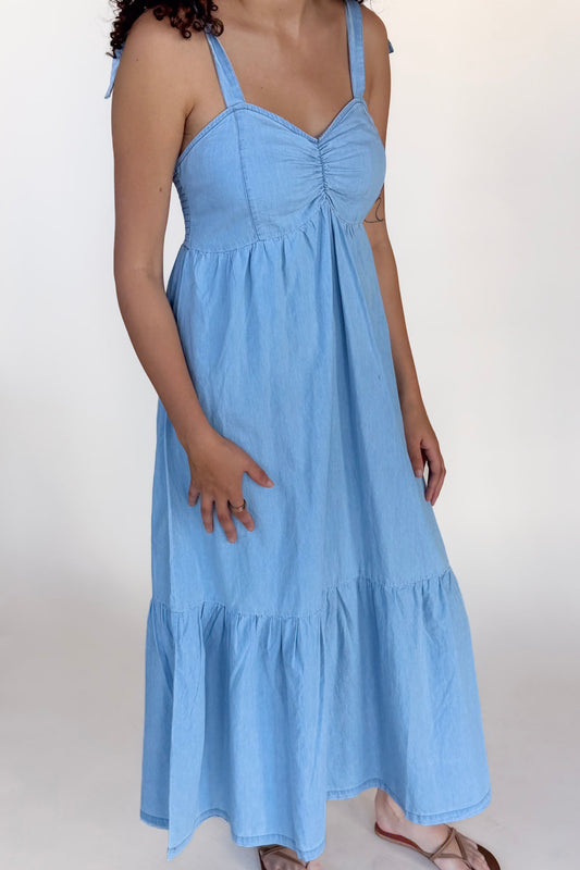 Ember Denim Maxi Dress