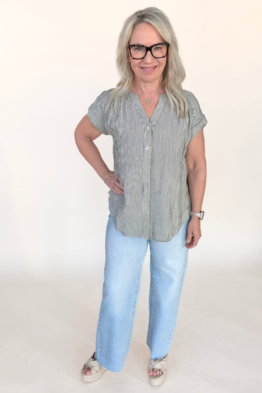 Sierra Pinstripe Button Down