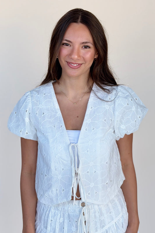 Millie Eyelet Top