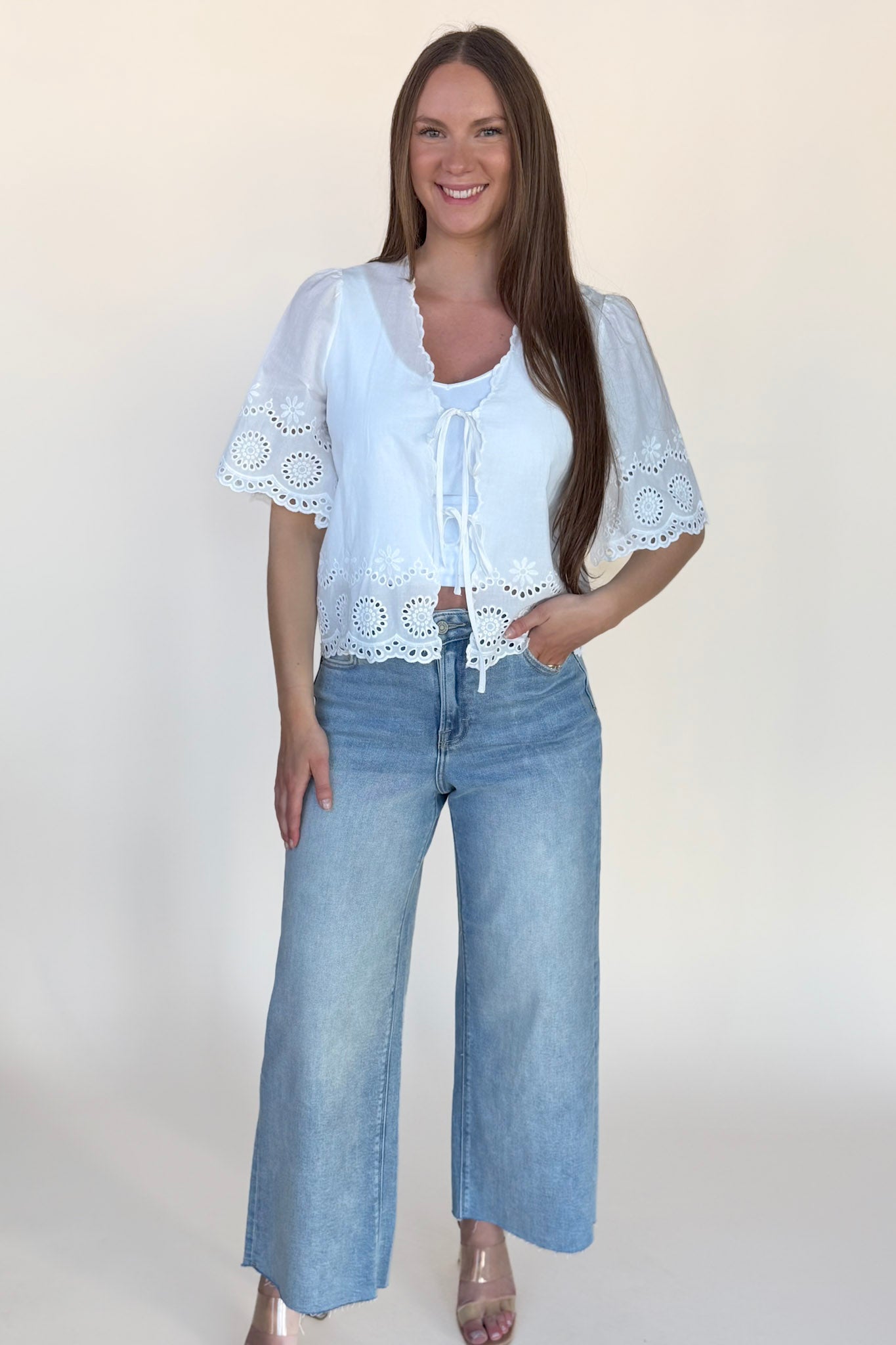 Hidden Cropped Wide Leg