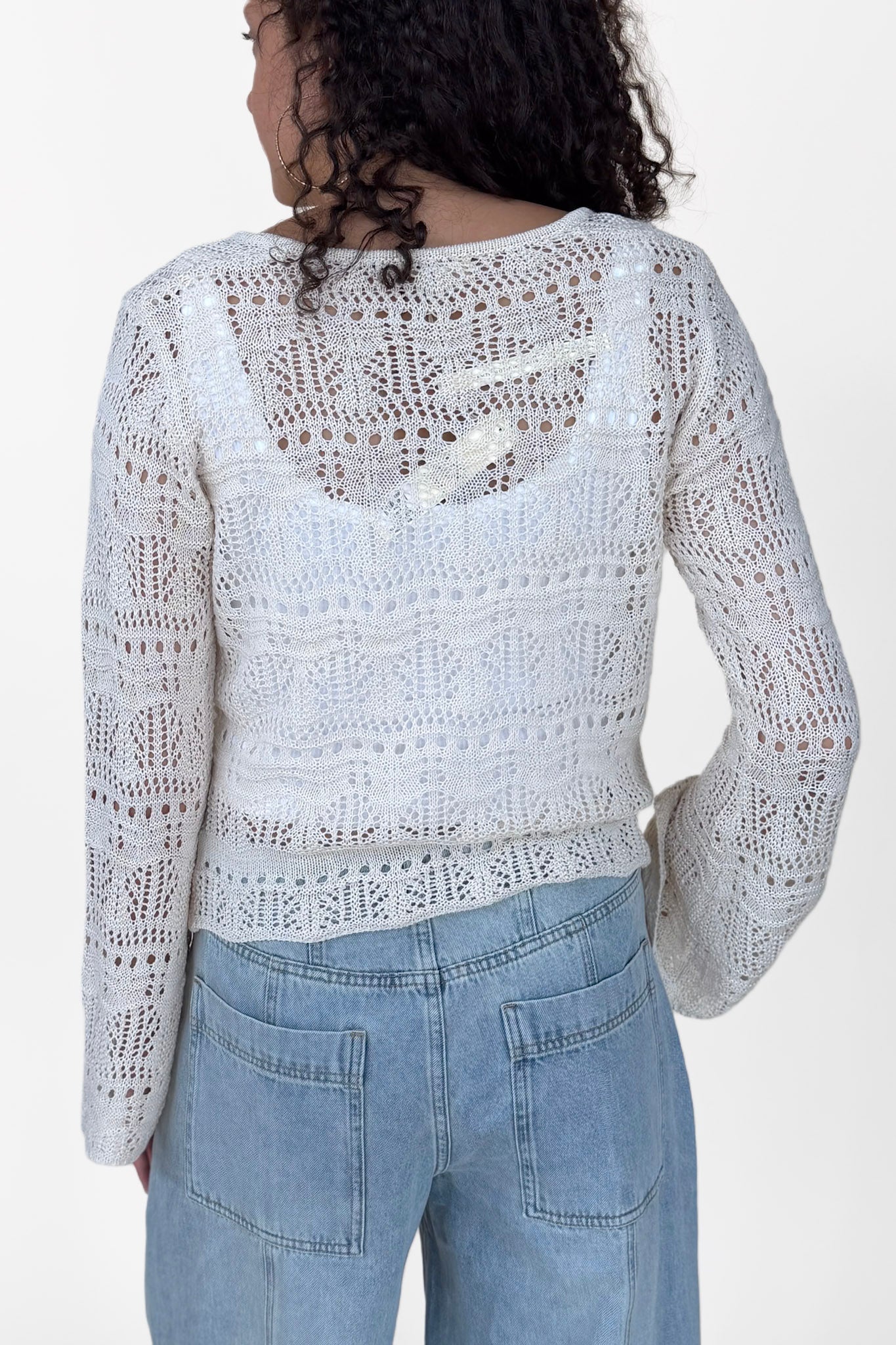 Maddy V-Neck Crochet Top