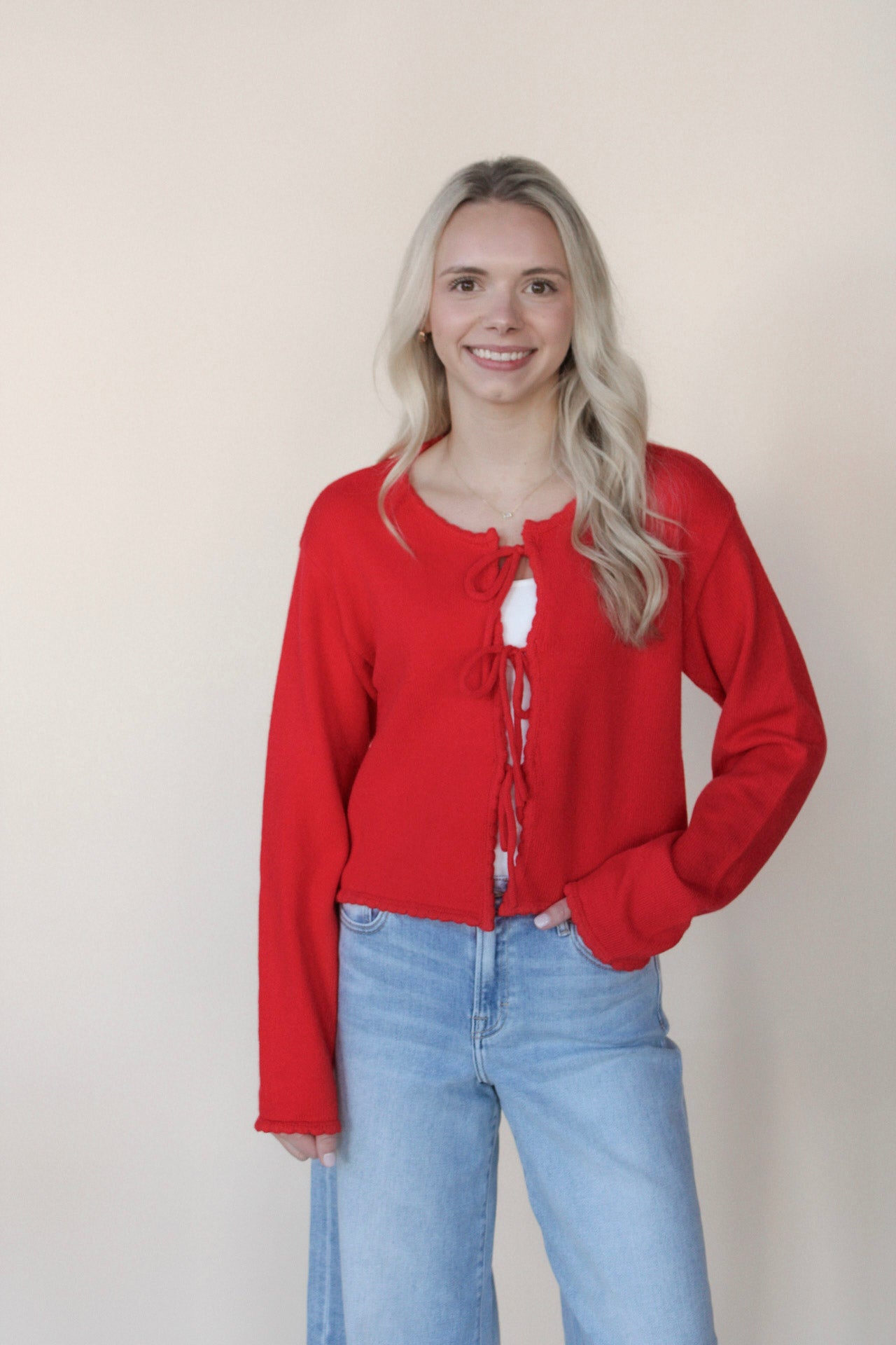 NIina Tie Front Sweater