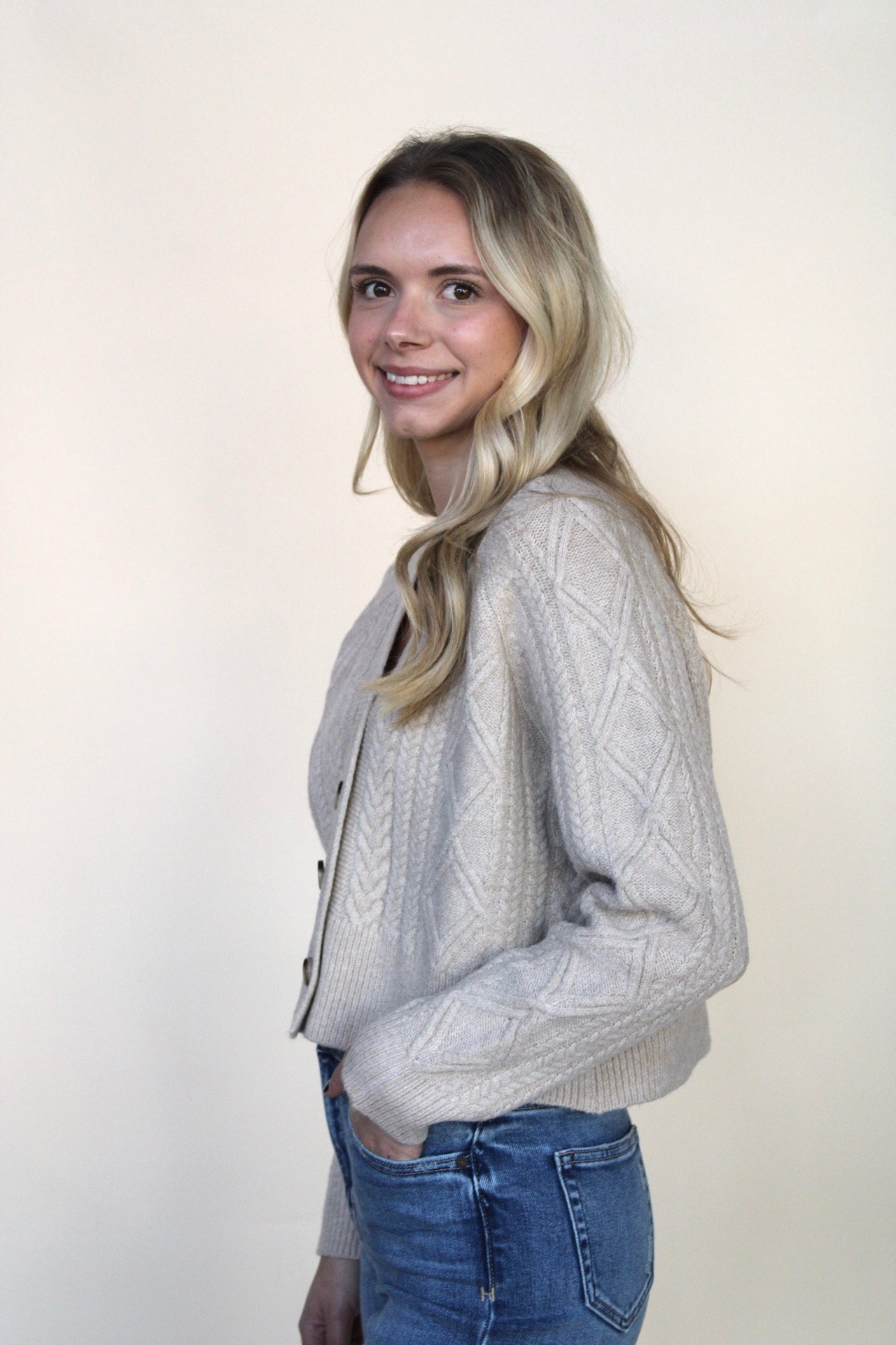 Kaylee Cable Knit Cardigan