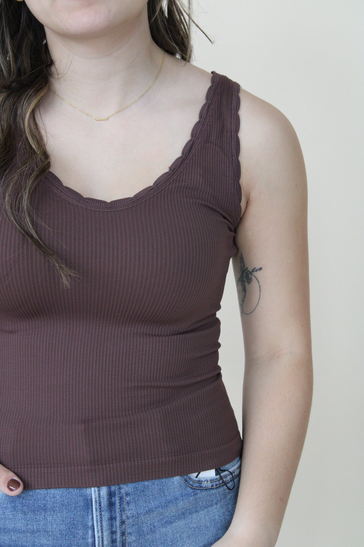 Scallop Edge Reversible Tank - more colors availabe