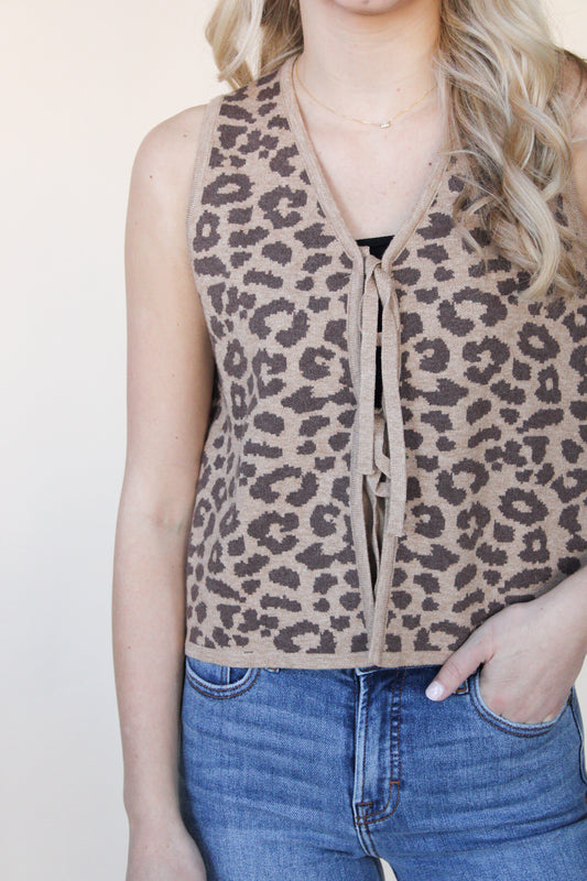 Shea Leopard Vest