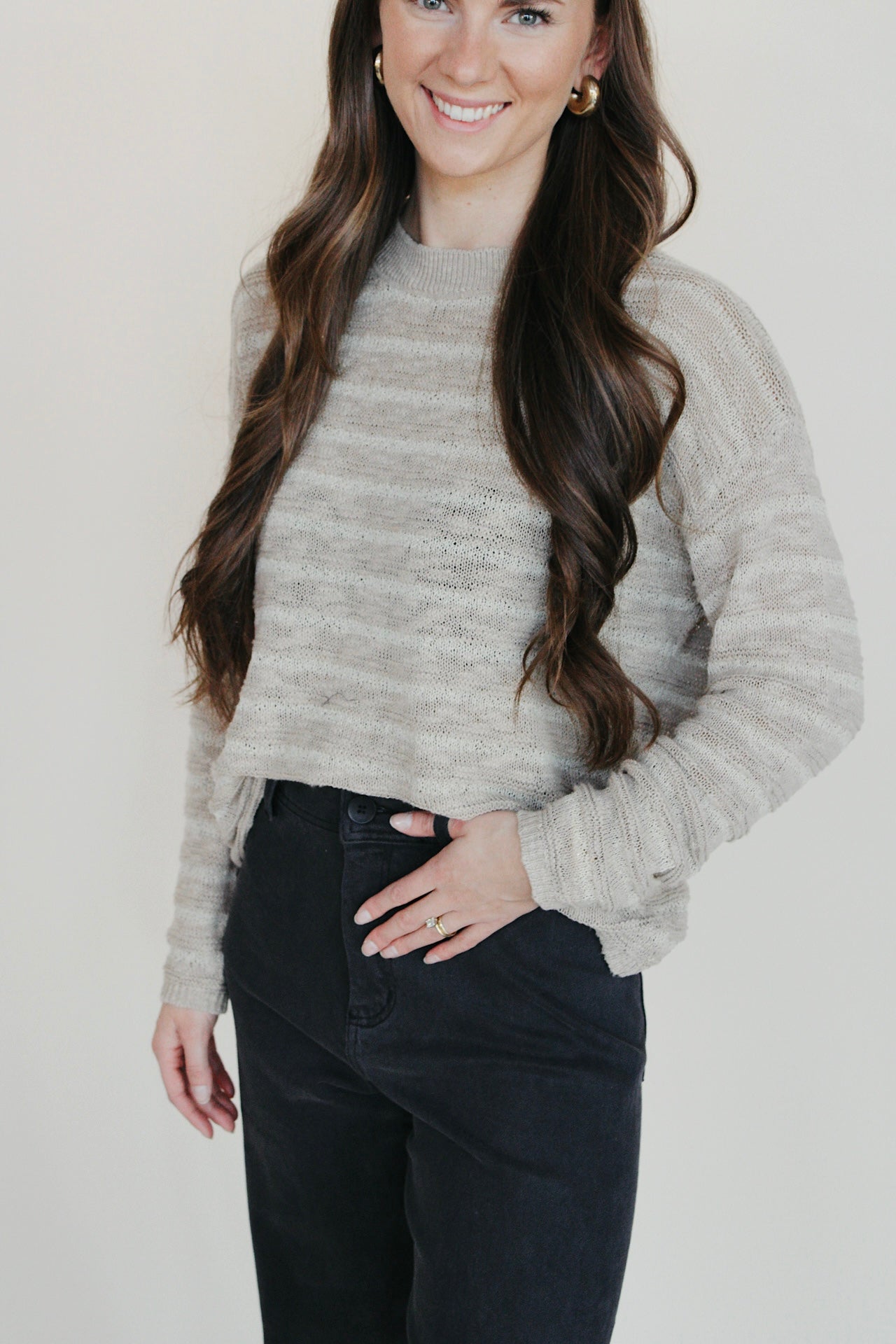 Beachy Long Sleeve Sweater