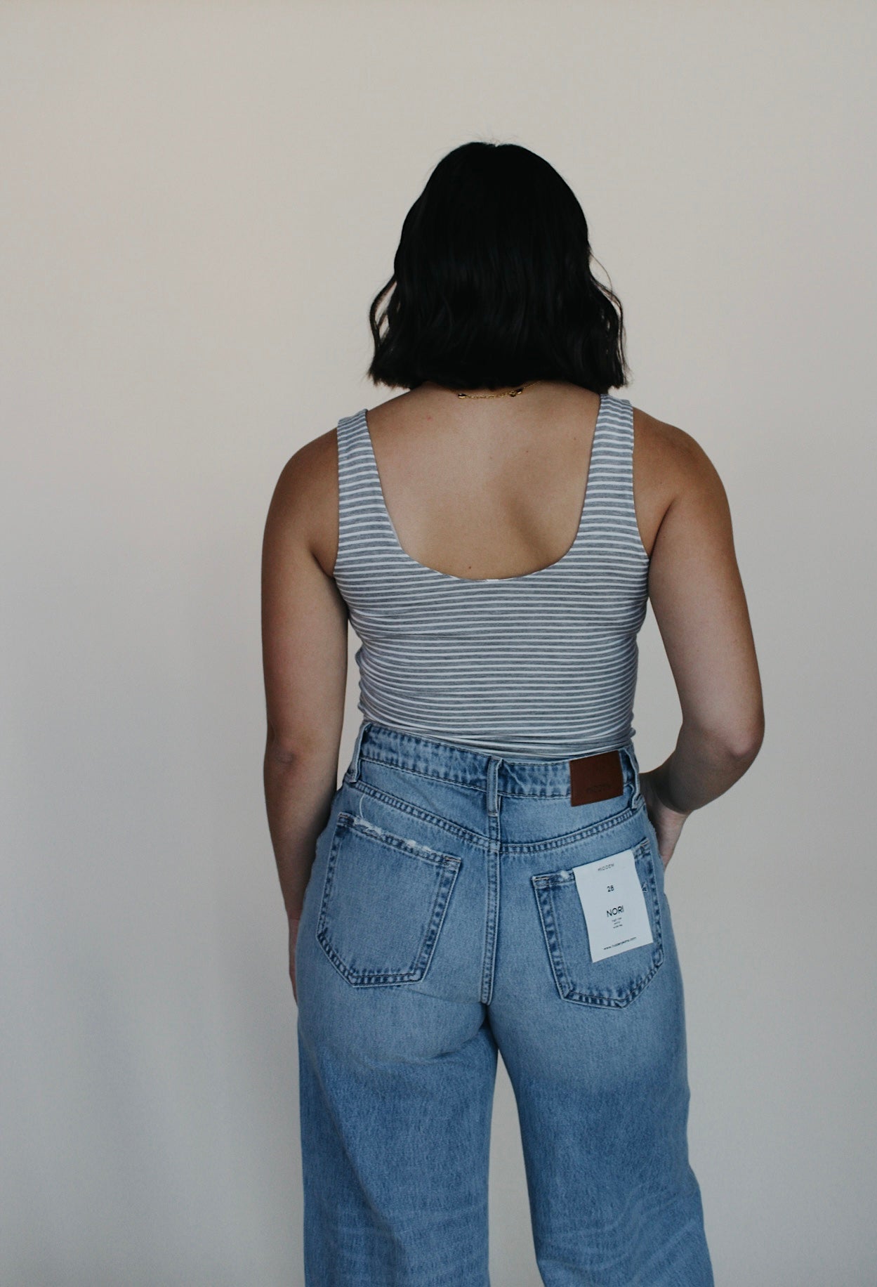 Hidden Cuffed Distressed Wide Leg