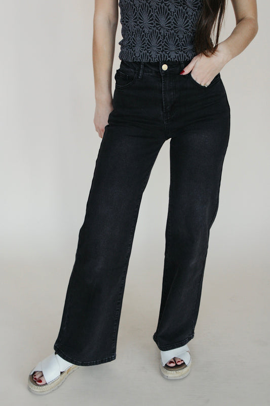 Molly Wide Leg Jeans - Black