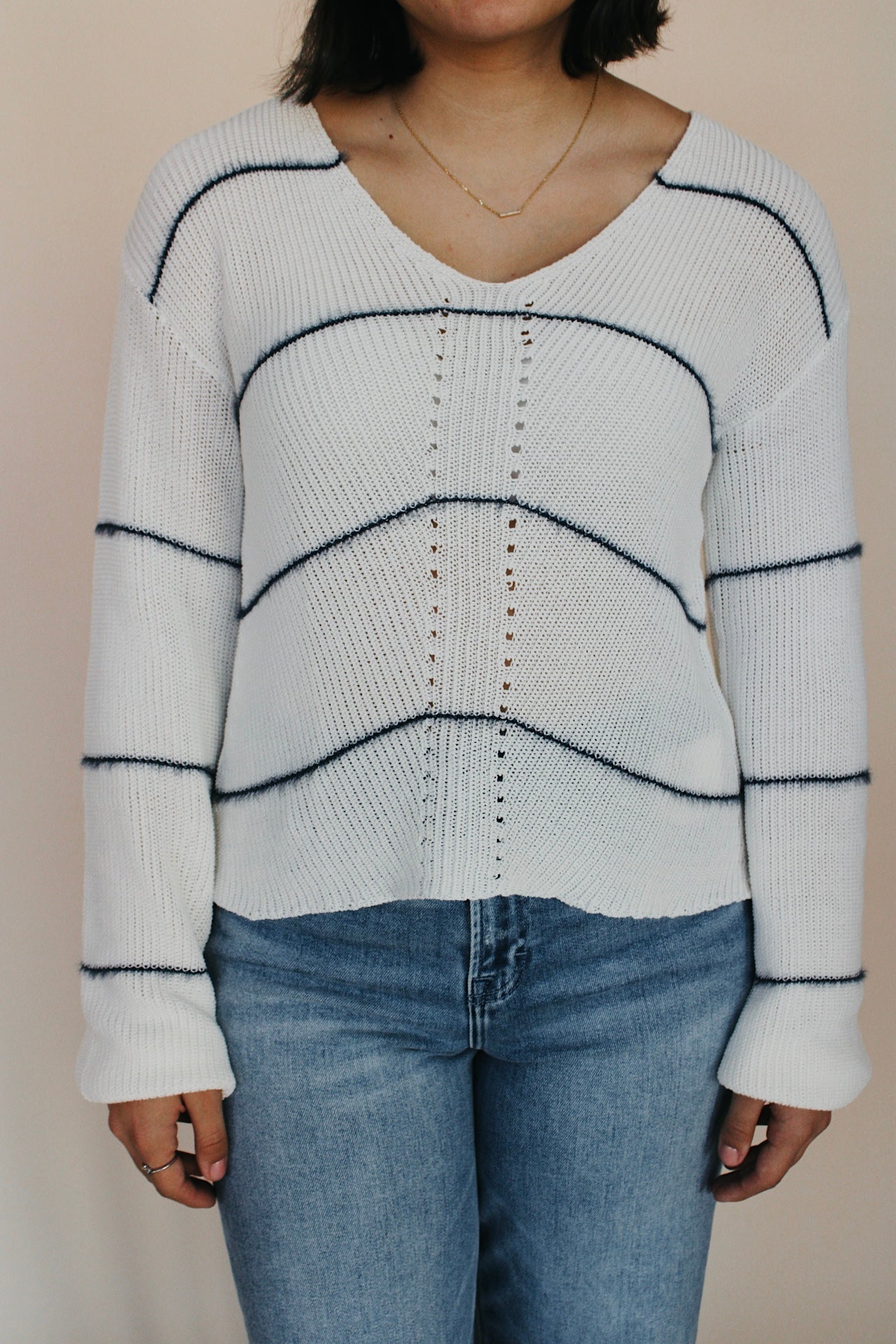 Fuzzy Stripe Sweater
