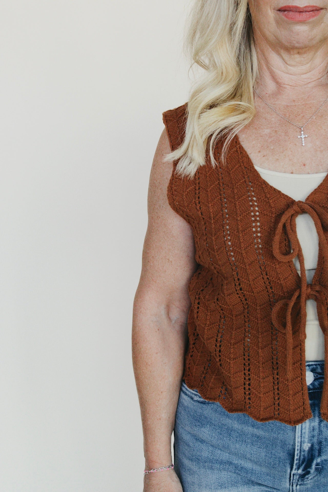 Millie Wavy Knit Vest