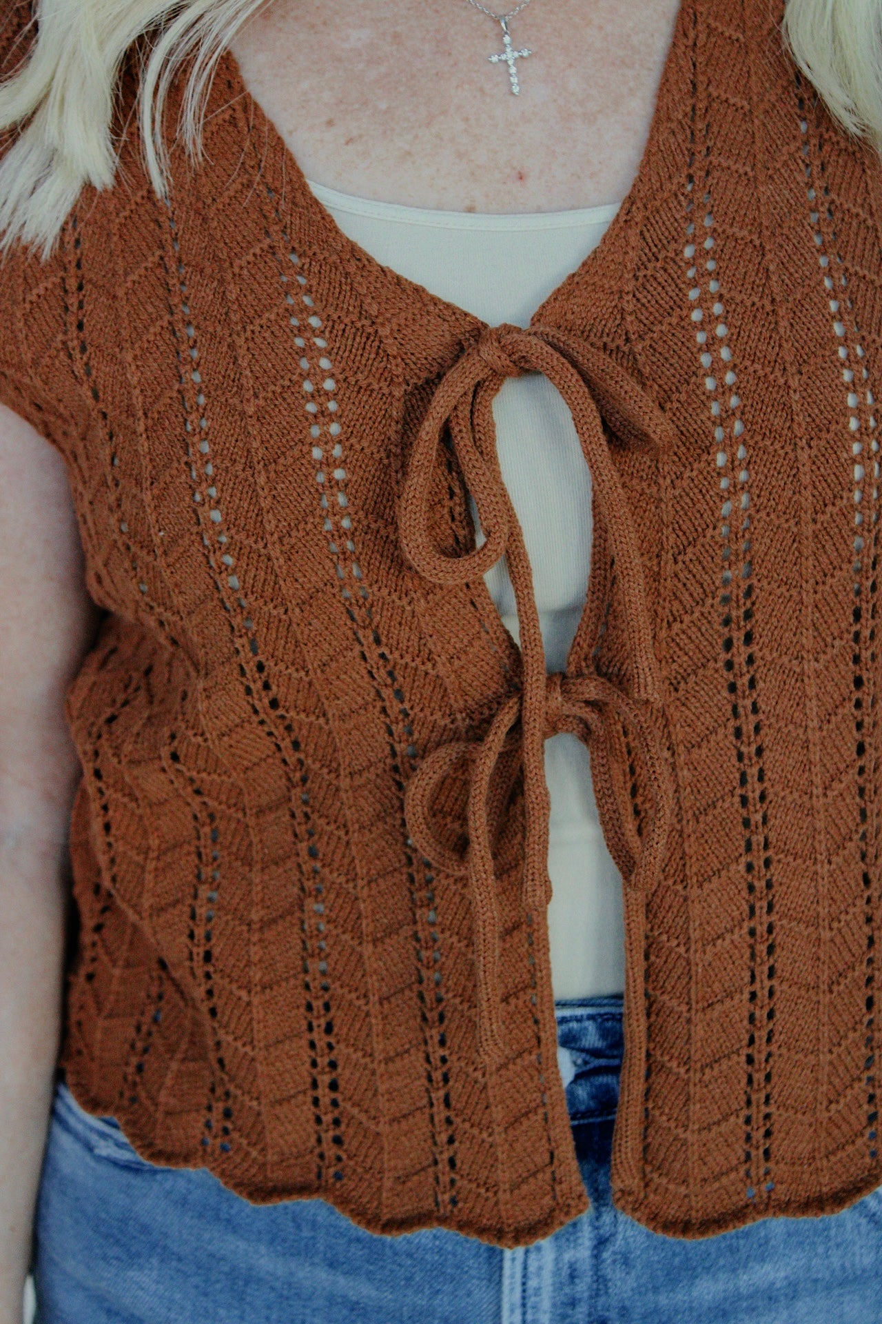 Millie Wavy Knit Vest