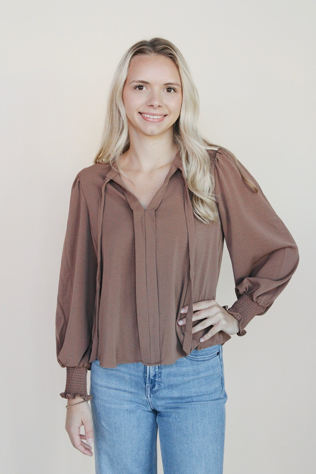 Selah Neck Tie Blouse