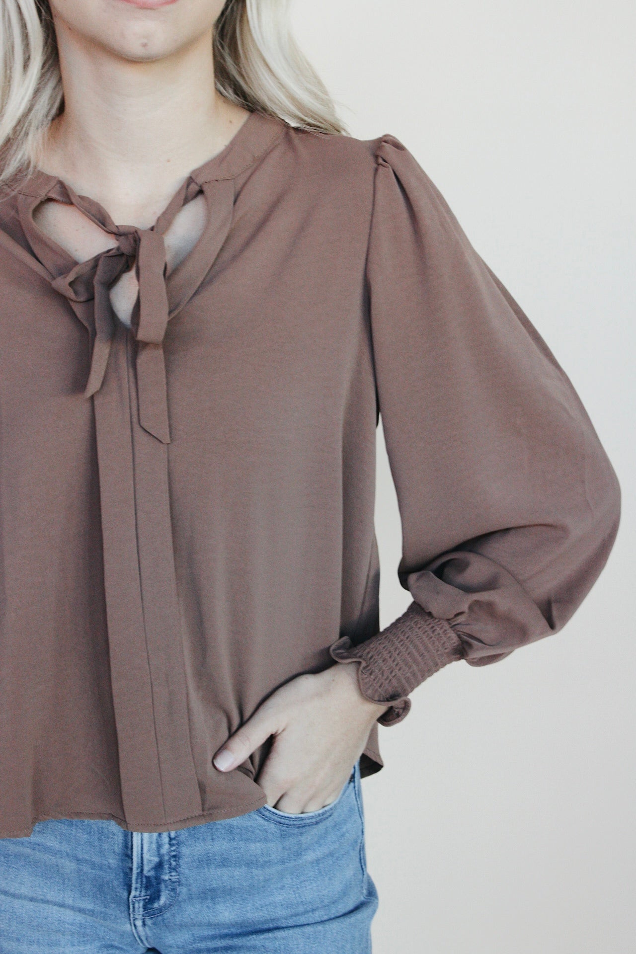 Selah Neck Tie Blouse