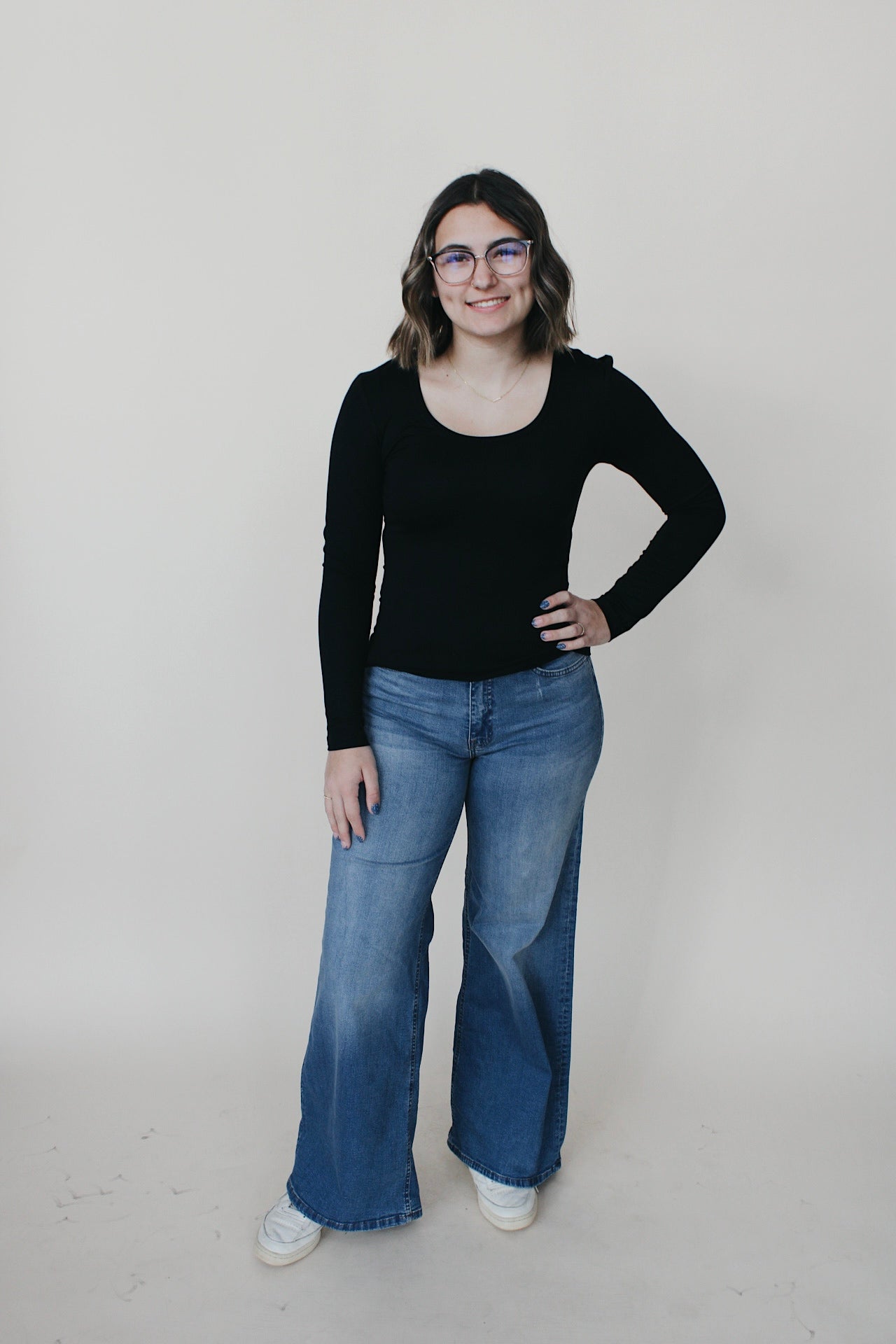 ICHI Denim Wide Leg Jean