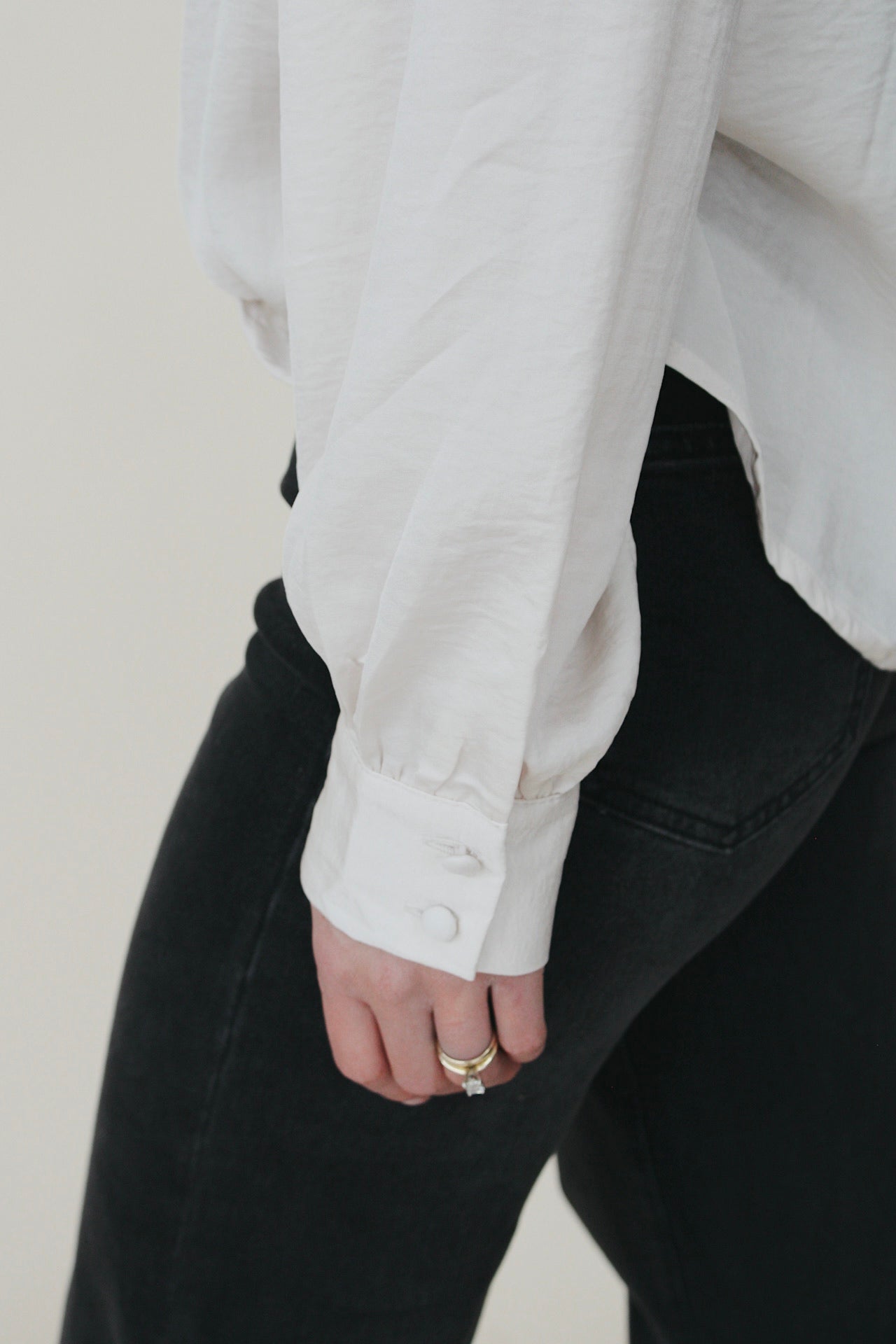 Lyra Satin V Neck Blouse