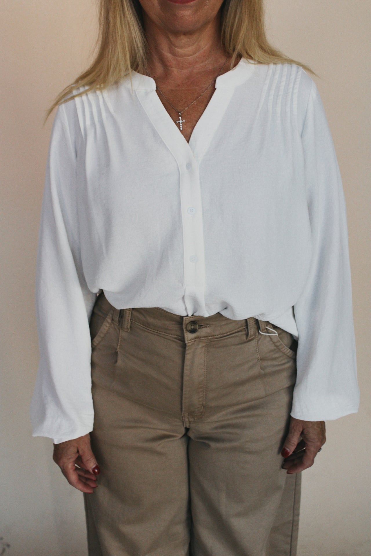 Woven Long Sleeve Blouse