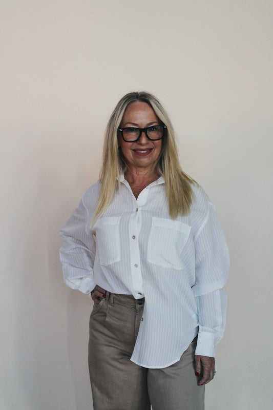 Opal Woven Long Sleeve Button Up