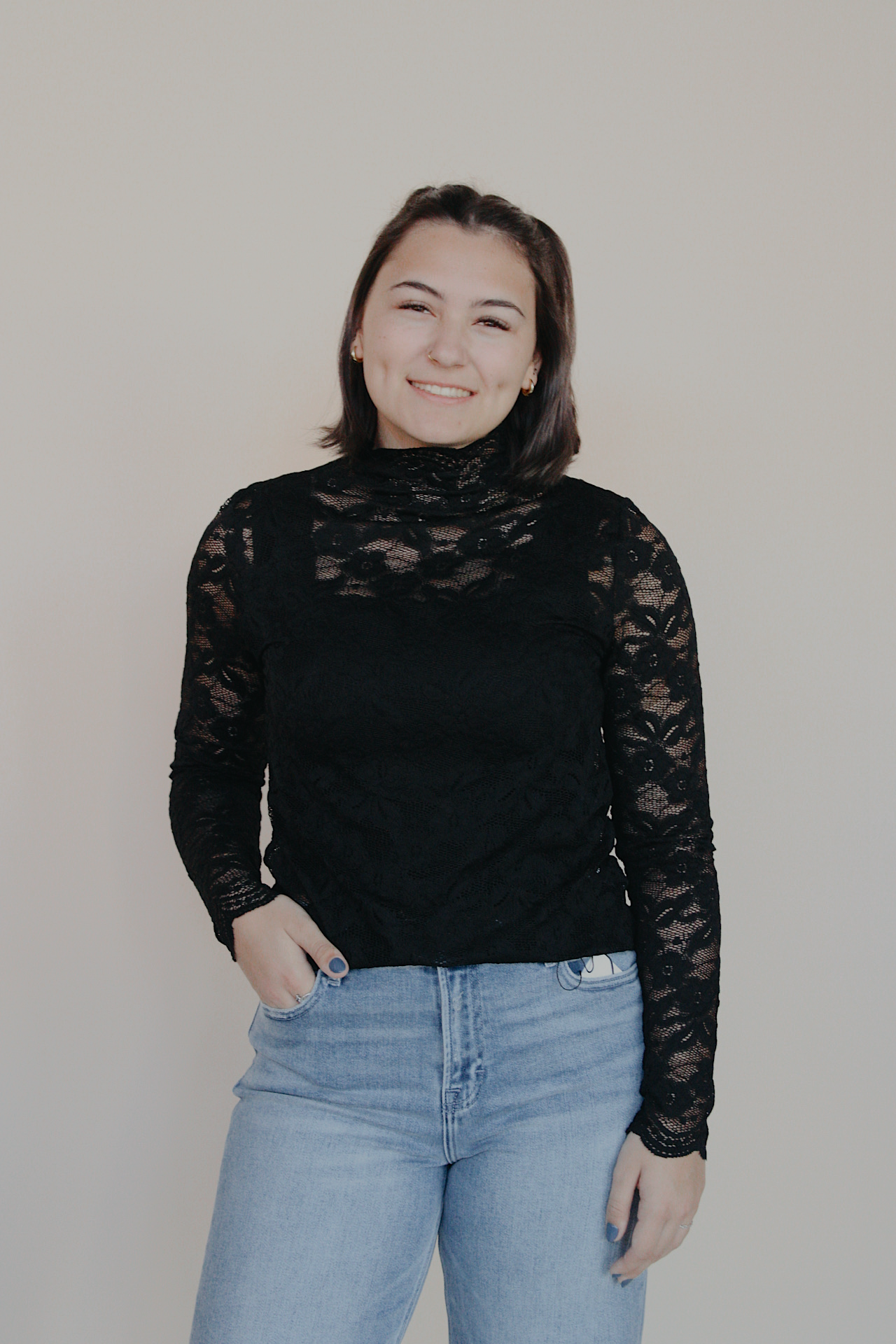 Lace Knit Long Sleeve