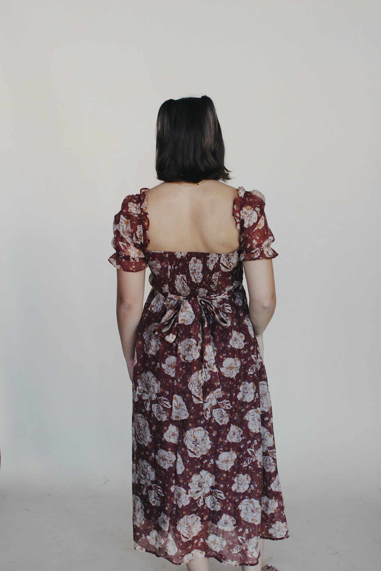 Floral Sweetheart Midi Dress