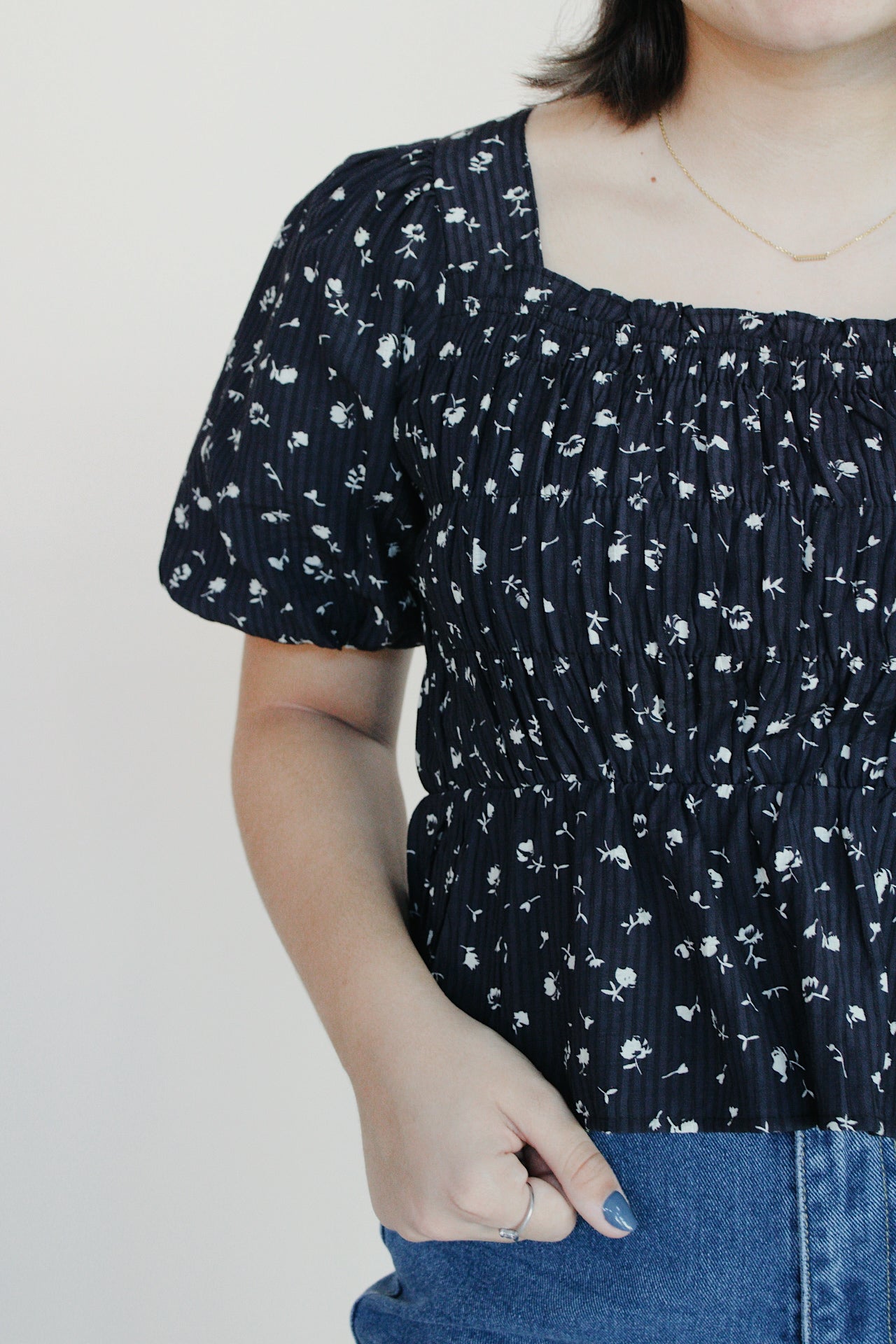 Olivia Floral Peplum Top