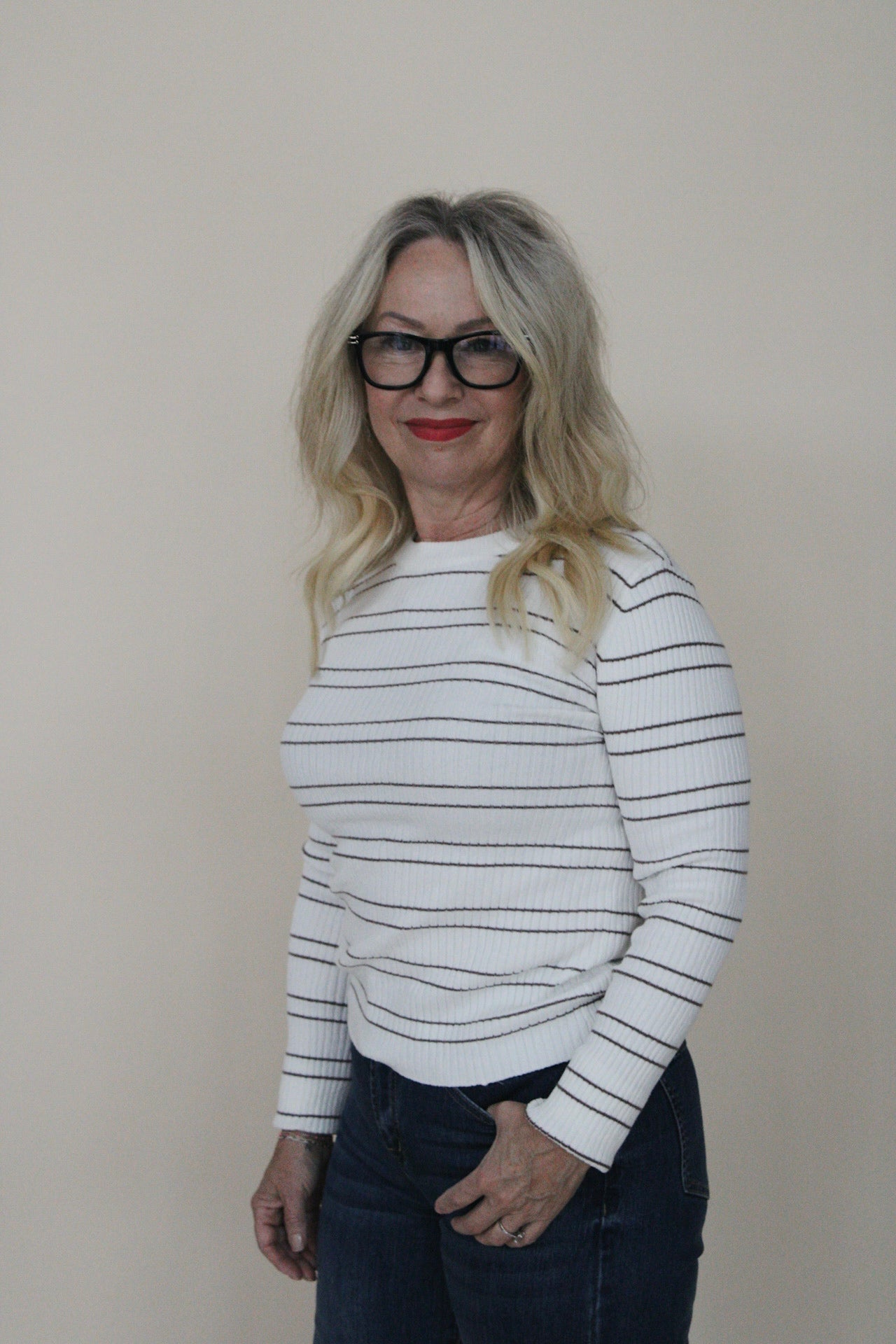 Parker Double Lined Stripe Sweater