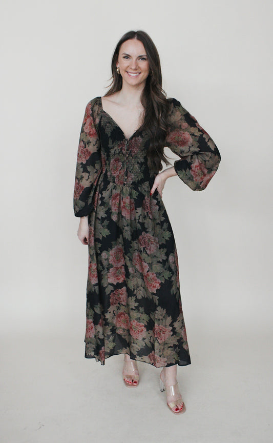 Whitney Smocked Peasant Dress