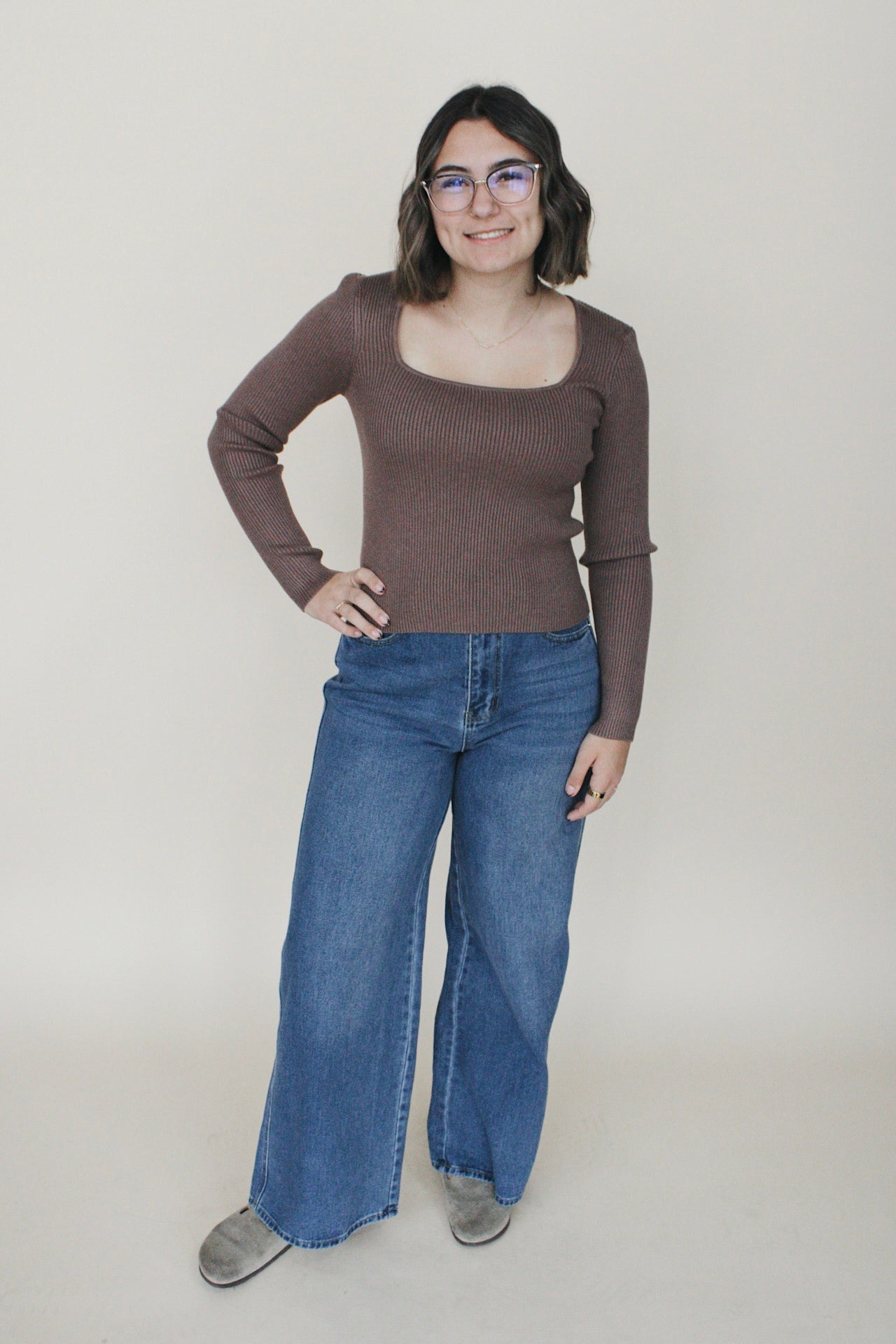 High Rise Wide Leg Jeans