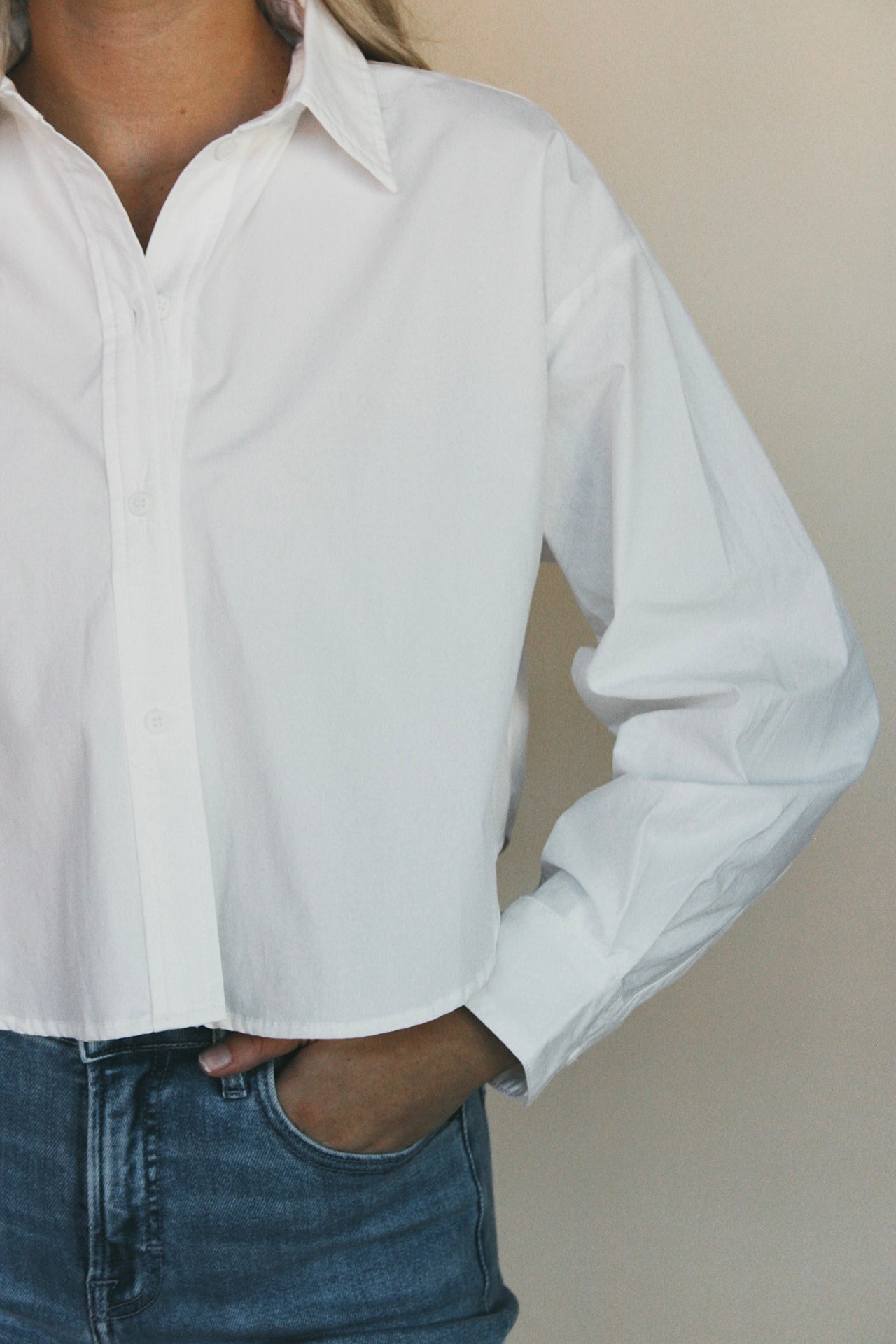 Charlotte Cropped Button Down