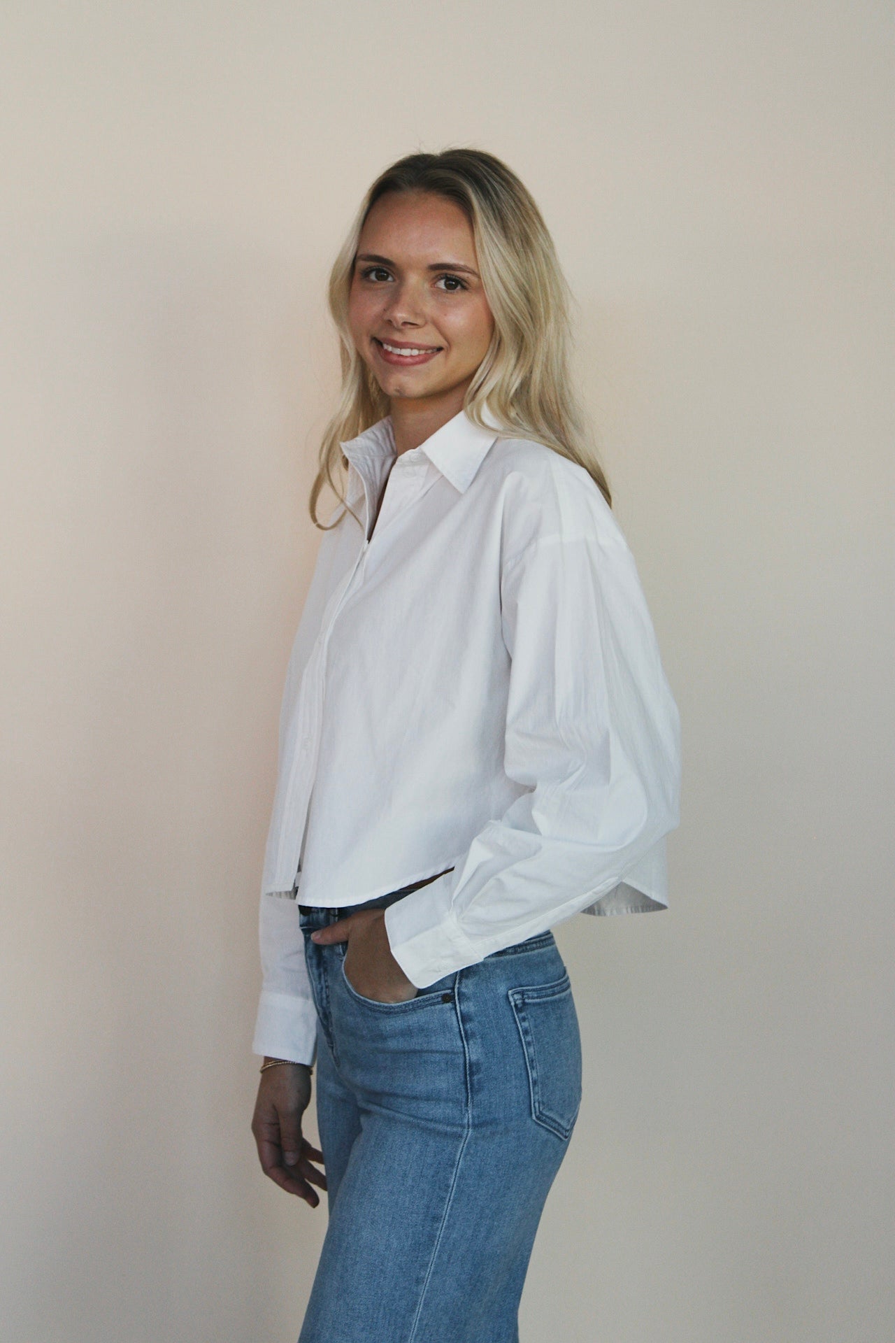 Charlotte Cropped Button Down