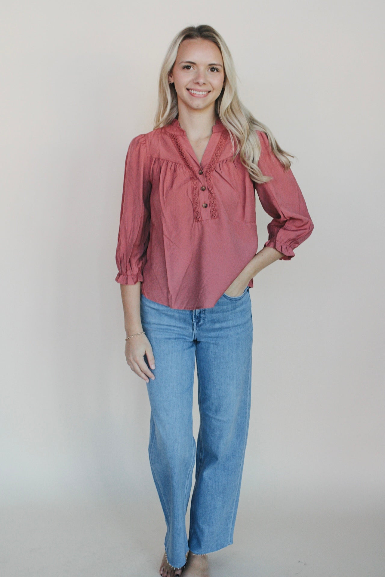Seren Ruffle Trim Blouse