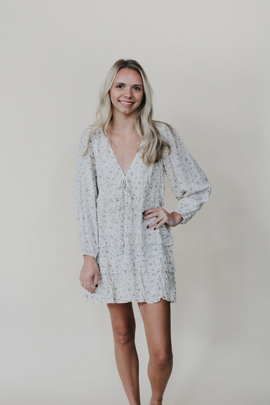 Hallee Floral Tiered Mini Dress