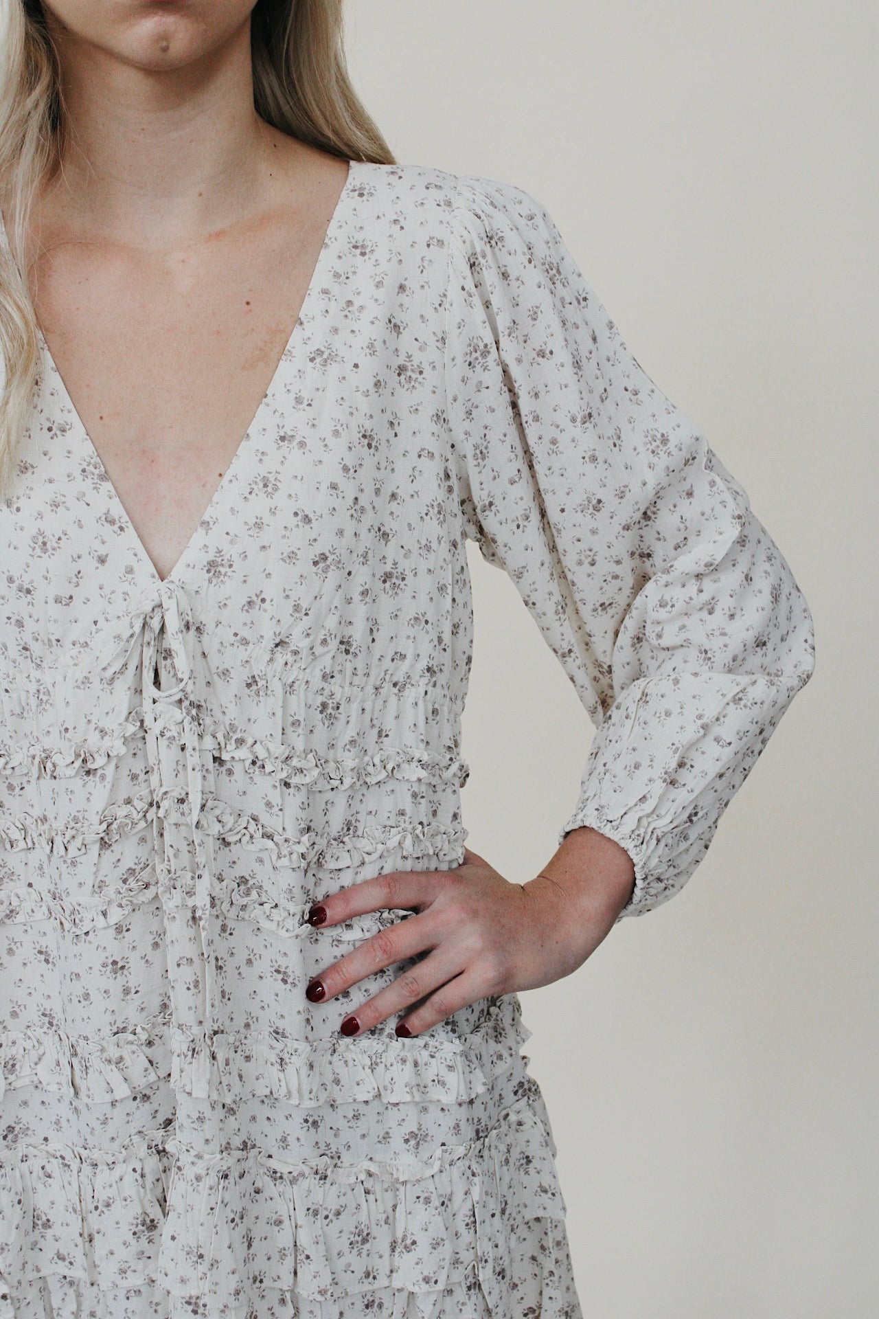 Hallee Floral Tiered Mini Dress