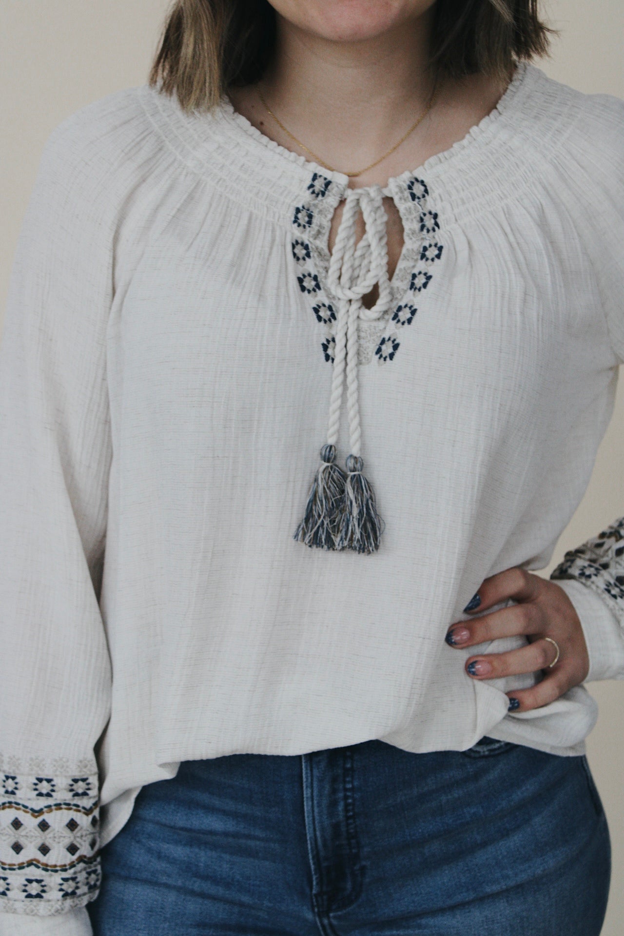 Savannah Embroidered Blouse