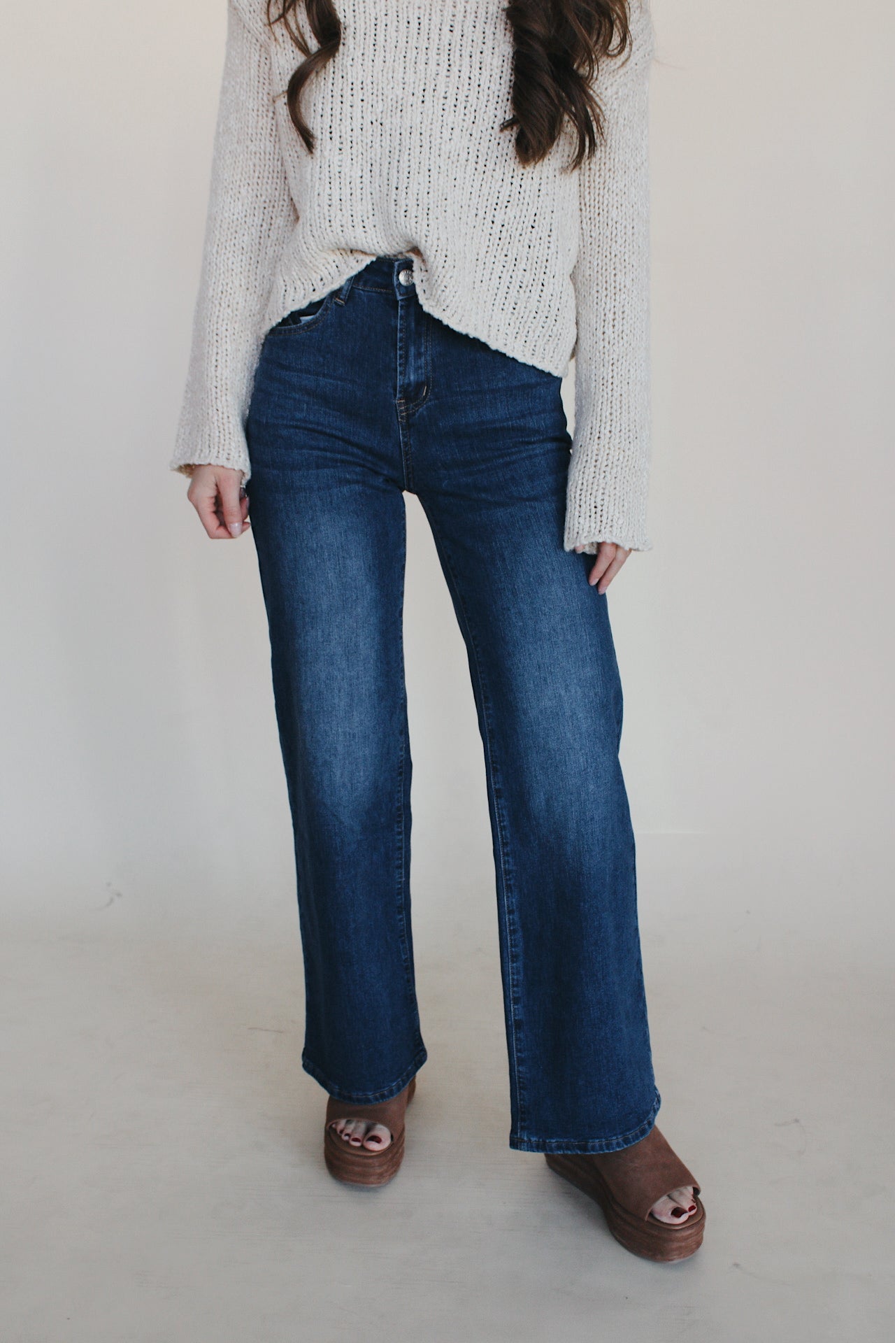 Molly Wide Leg Jeans - Brut