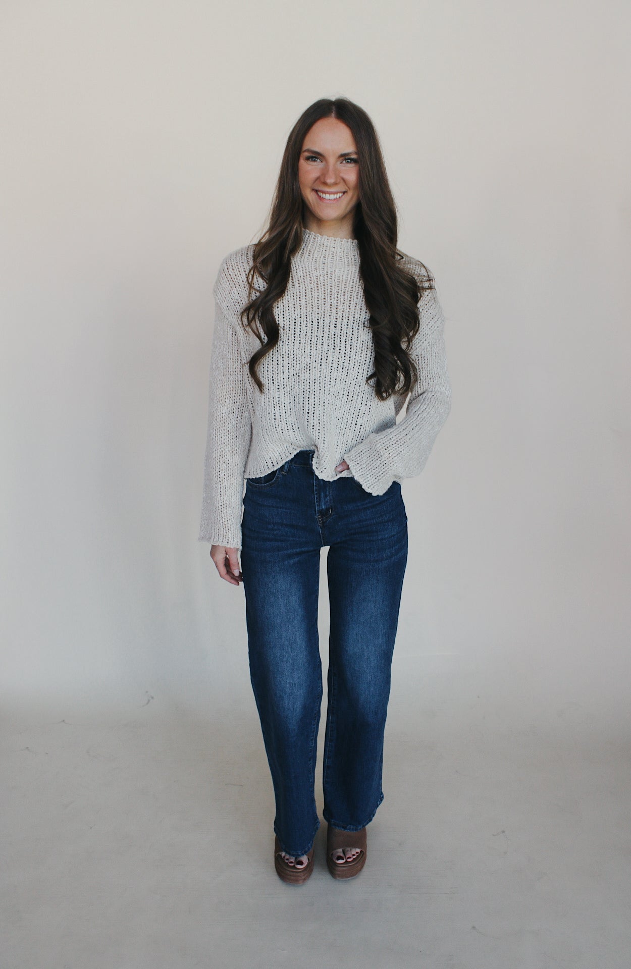 Molly Wide Leg Jeans - Brut