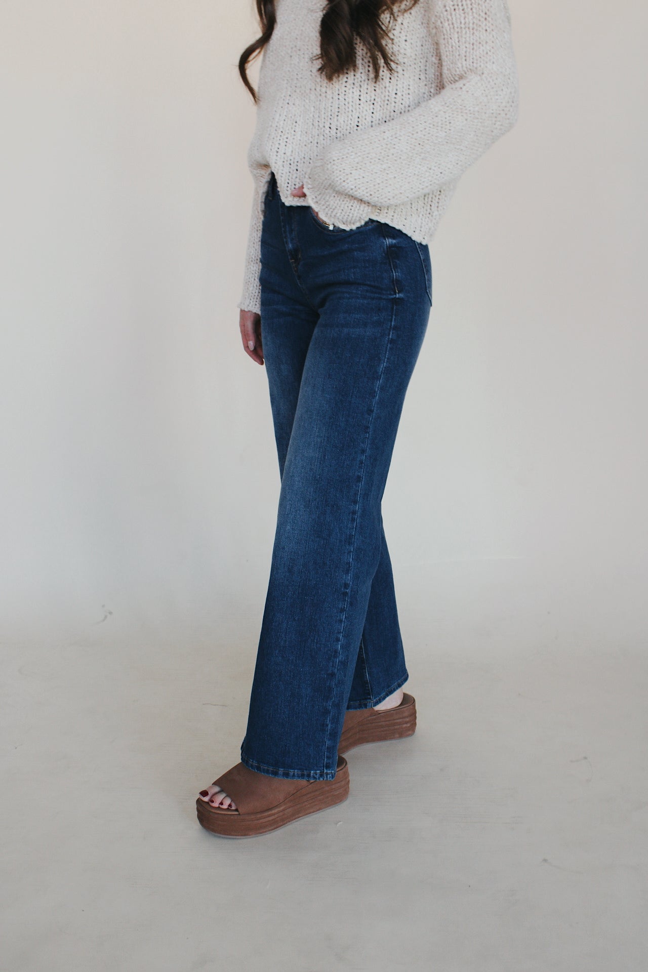 Molly Wide Leg Jeans - Brut