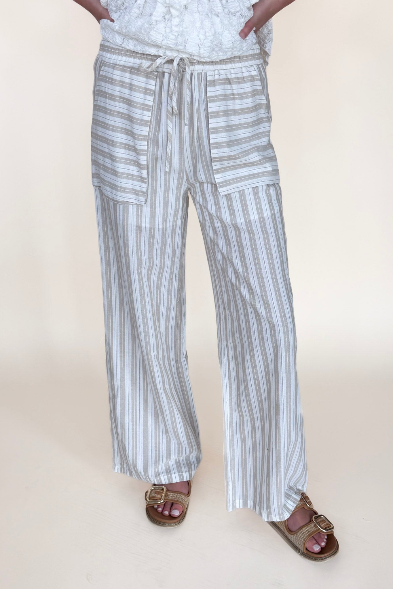 Dylan Stripe Wide Leg Pant