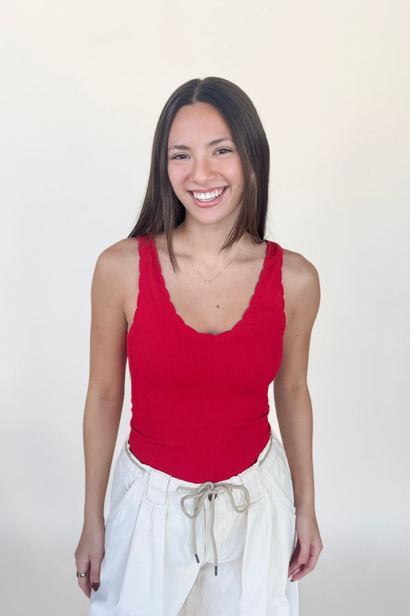 Scallop Edge Reversible Tank - more colors availabe
