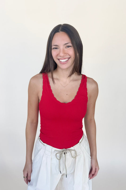 Scallop Edge Reversible Tank - more colors availabe