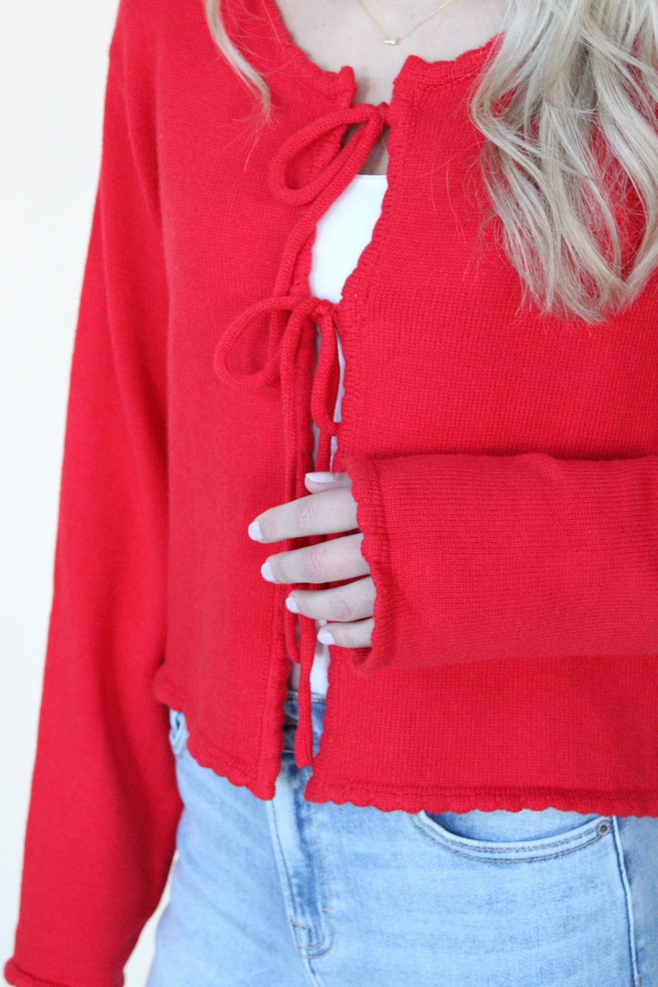 NIina Tie Front Sweater