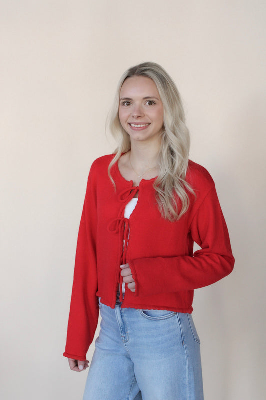 NIina Tie Front Sweater