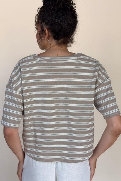 Elodie Stripe Henley Top
