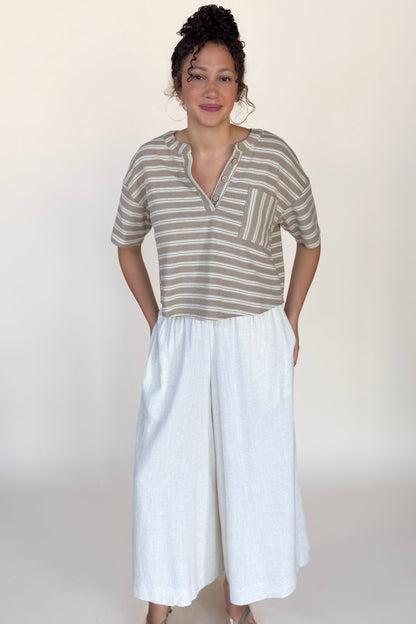 Elodie Stripe Henley Top
