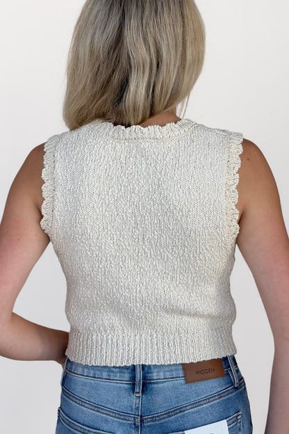 Cotton Button Vest